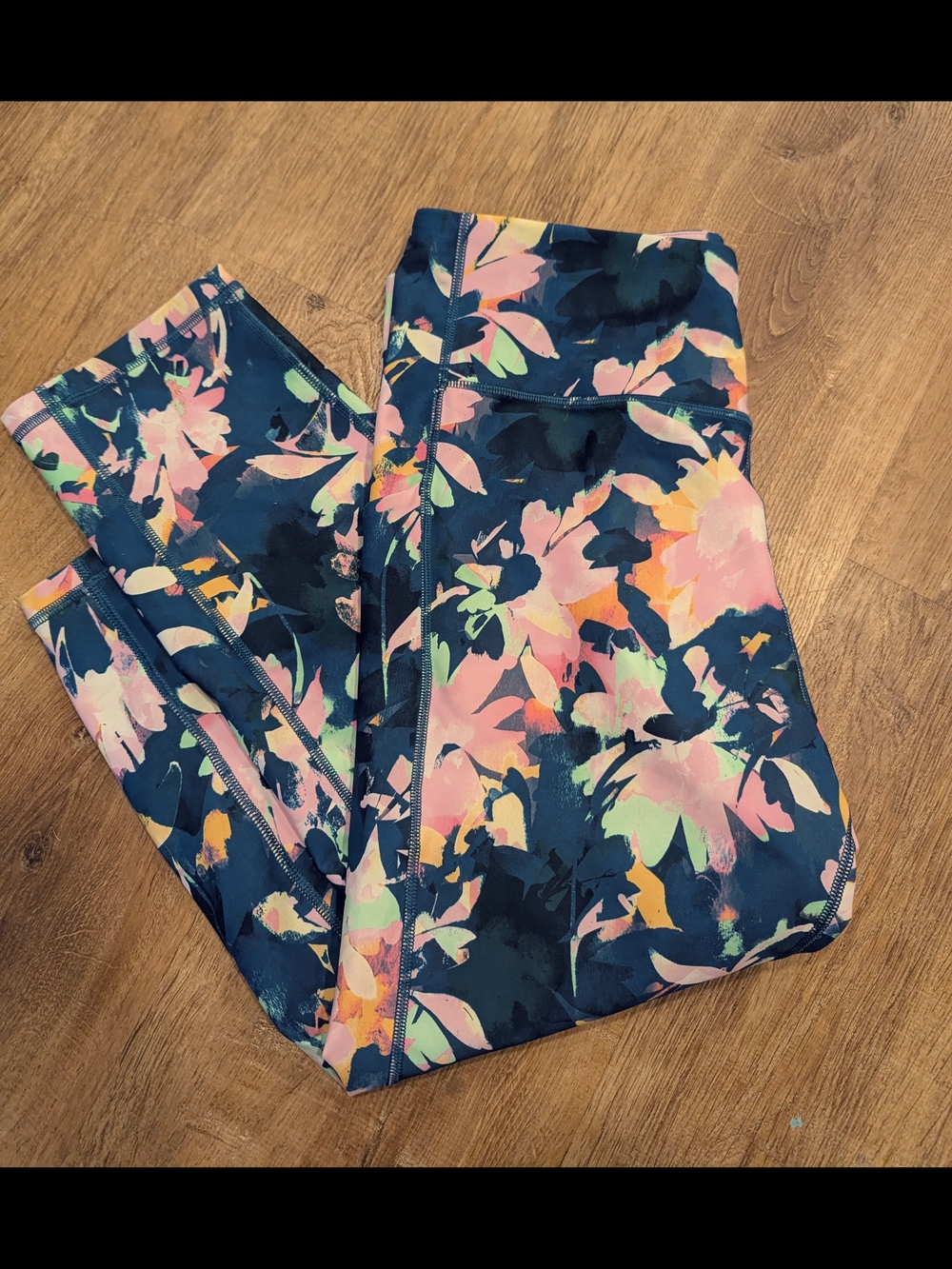 Cropped Tek Gear Yoga Pants With Floral Print